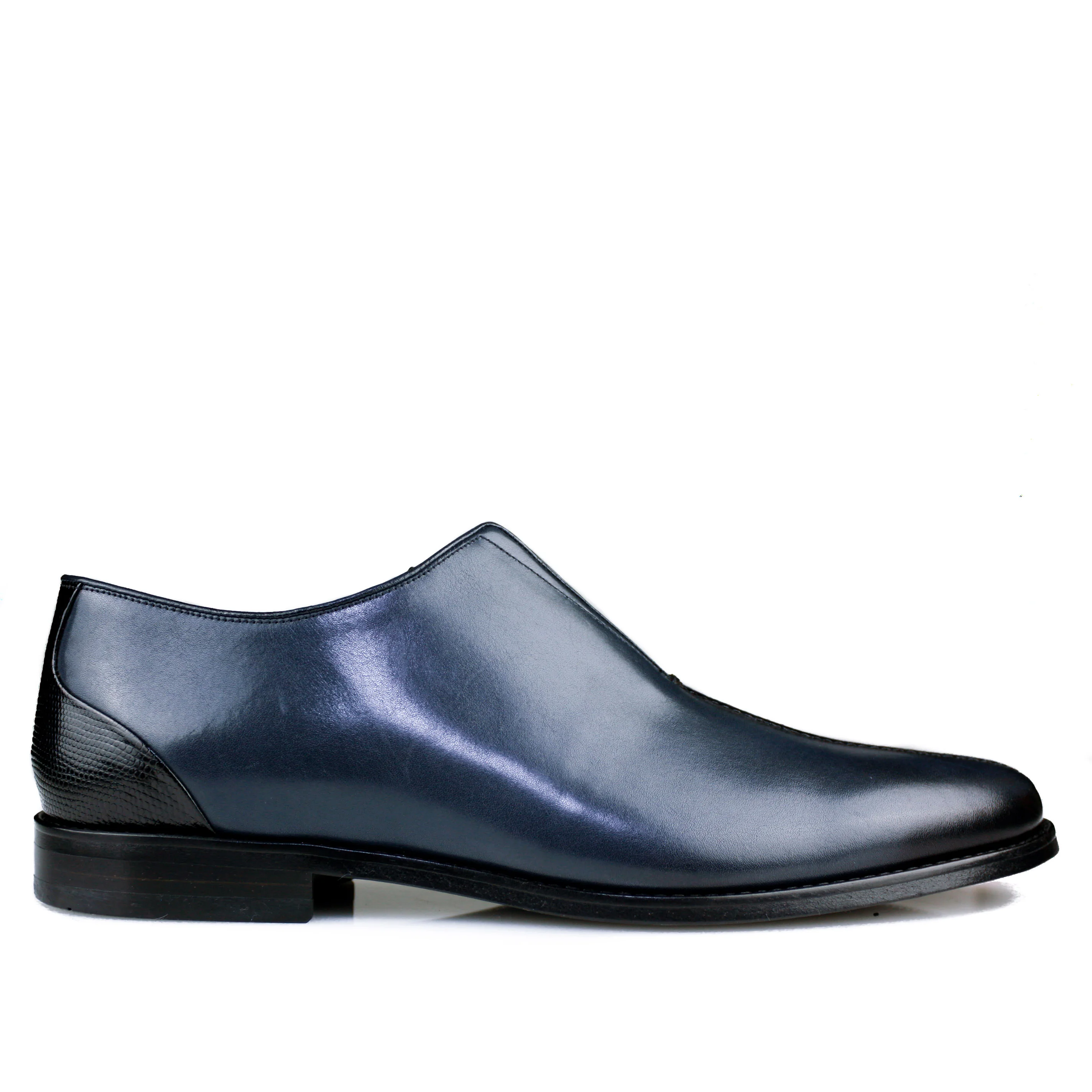 mens navy blue slip on dress shoes