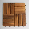outdoor deck tiles garden solid acacia wood flooring interlocking with plastic base