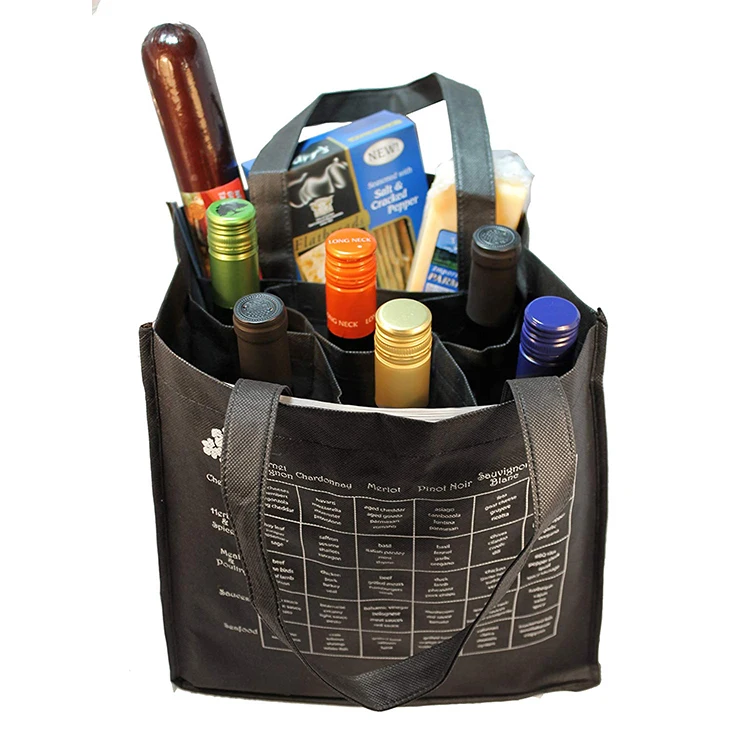 reusable wine tote bags