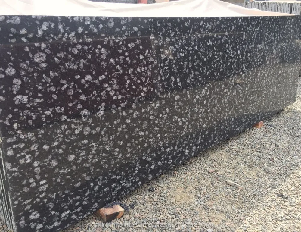Coin Black Polished Granite Slabs Indian Polished Flamed Bush Hammered Shot Blast Etc