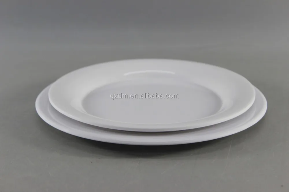 Plain Whit Restaurant Melamine Plates