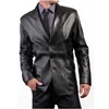Mens CLASSIC BLAZER Tailored Fit Soft Real Nappa Leather Jacket Slim Fit Coat Jacket 3 Button Casual Leather Jacket
