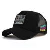 [FL465-FL466] VW bored mesh cap trucker cap embroidered leather patch/ custom cap high quality hat/ Korea wholesale cap