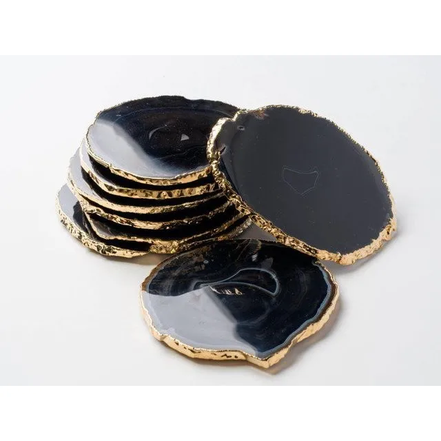 black agate coasters