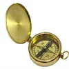 Brass Push Button Nautical Pocket Compass 2"