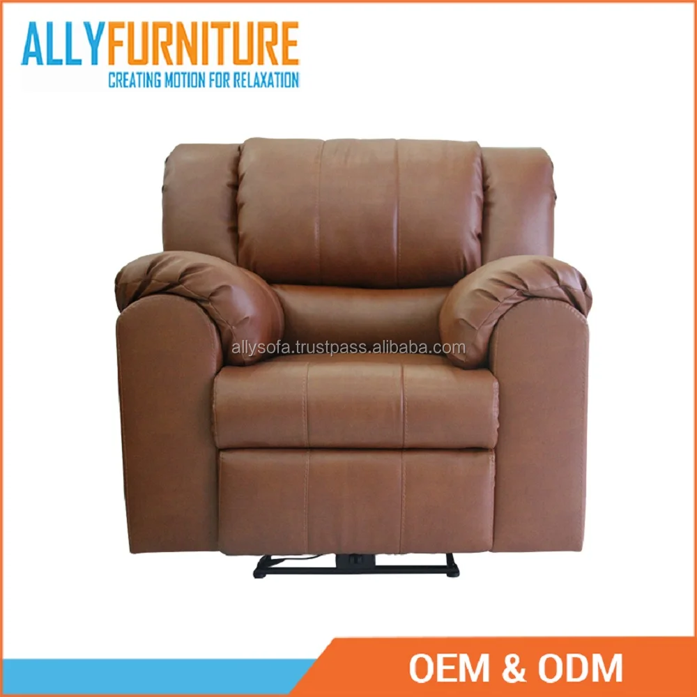 Luxury Leather Automatic Recliner Sofa Single Chair 100 Pvc With Modern Motion Furniture Design 00230300014