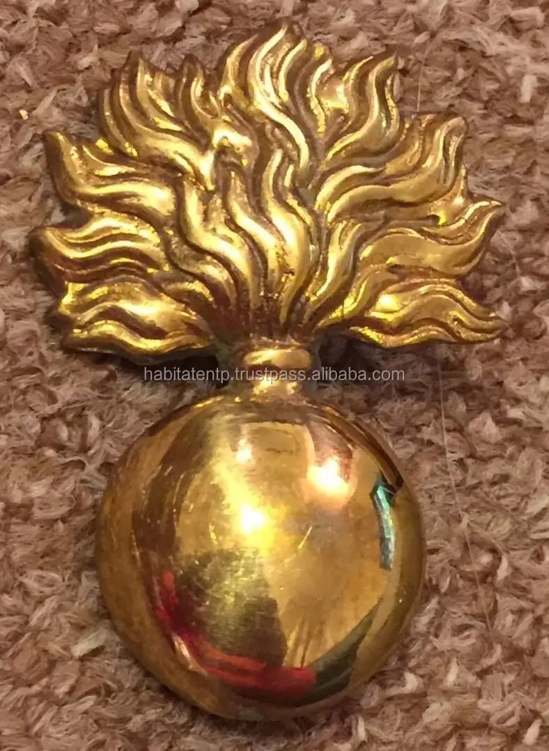 Brass Grenadier Guards Grenade Cartridge Box Badges Military Badges