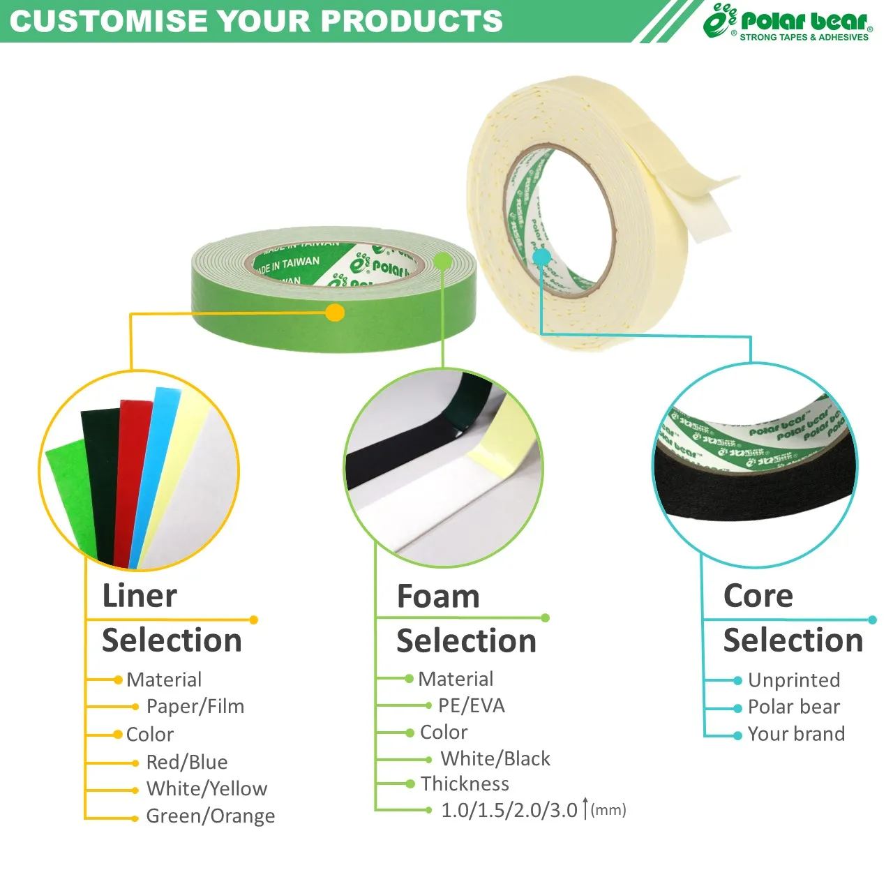 Foam Single Sided Double Side Rubber Sponge Eva Foam Grip Tape Adhesive