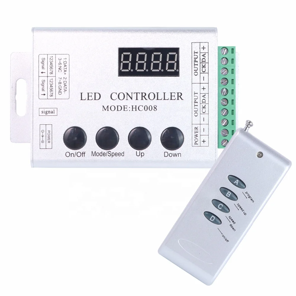 DC12V 4Keys RF Remote RGB LED Controller HC008 Magic Dream Color RF 133 effect modes WS2811 For LED Strip Light