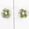 Handmade Lime Green Rose Indian Glass Crystal Cabinet Dresser Door Knobs Furniture Restoration Knob