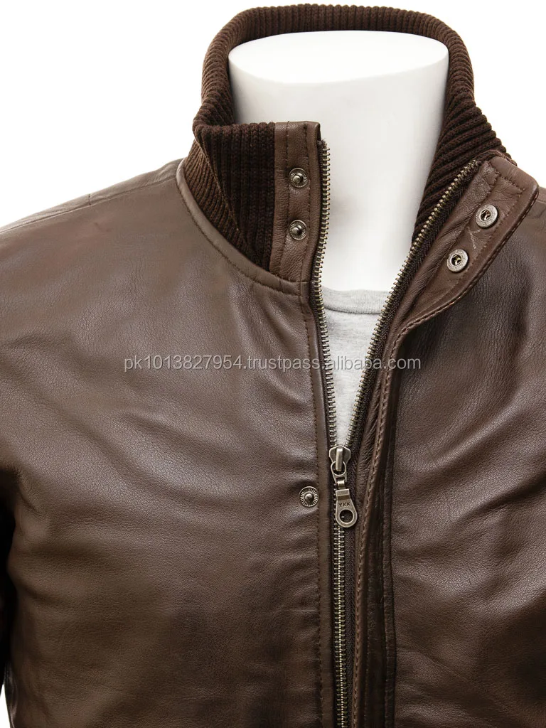 Best Quality Suede Leather Jackets/ Dark Tan Leather Jackets For Winter