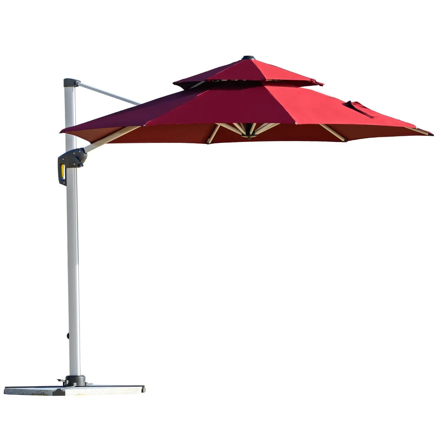 purple leaf offset patio umbrella base