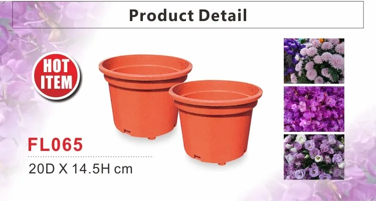Colorful Plastic Flower Pots Indoor Flower Pot Planter Decorative Plastic  Flower Pot Planter - Buy Terra Cotta Round Trays For Bonsai Round Large  Small Full Nursery Gardening Seedling Container,Durable Brown Outdoor Plant