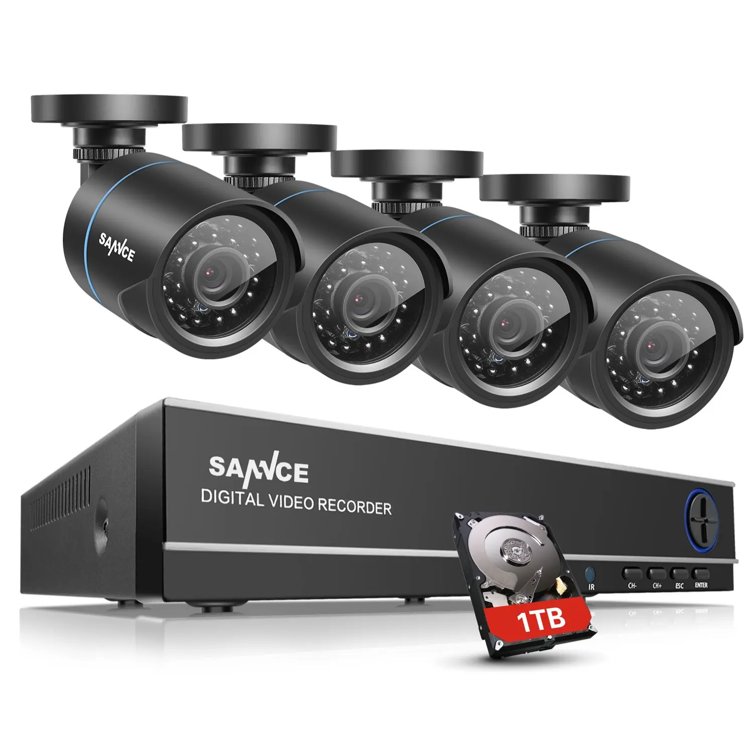 Buy SANNCE Home Security Surveillance System HD 720P 4CH NVR Recorder