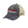 Embroidery Patch Logo Printed Distressed Trucker Hat Custom ,Wholesale Grey Mesh Trucker Cap