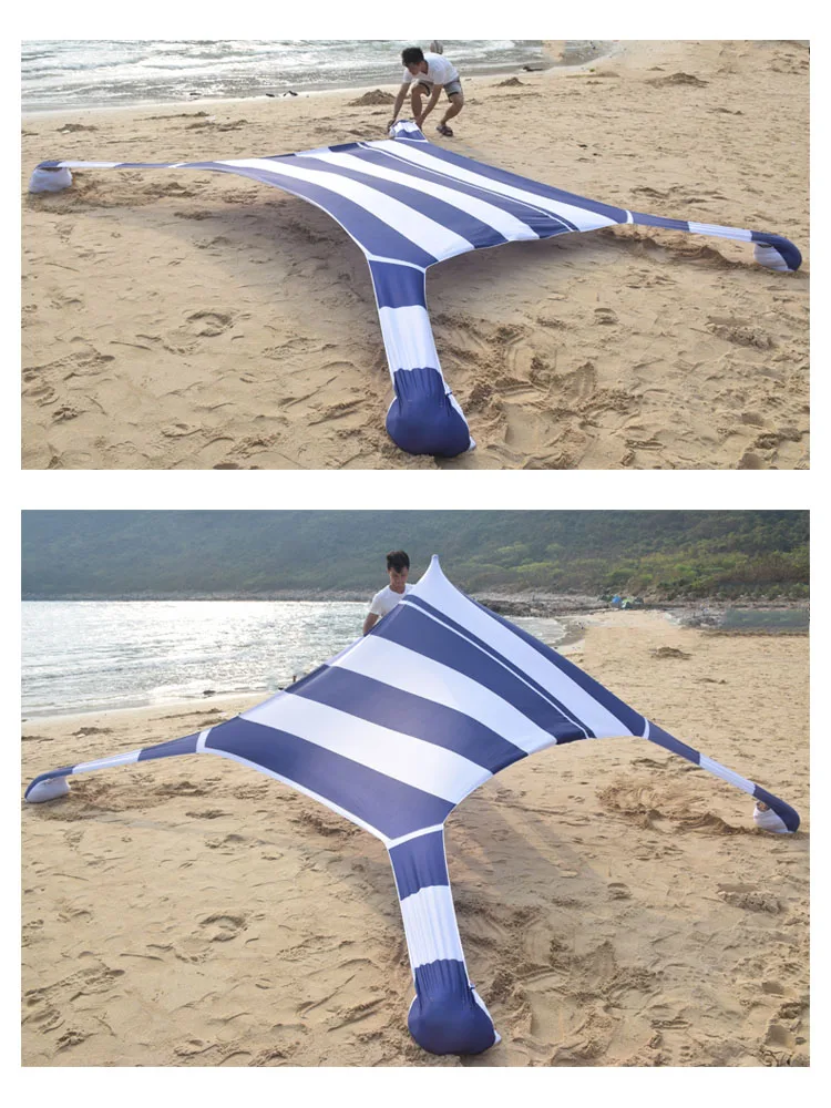 New Design Outdoor Camping Spandex Fabric Shade Beach Sun Shade Tent