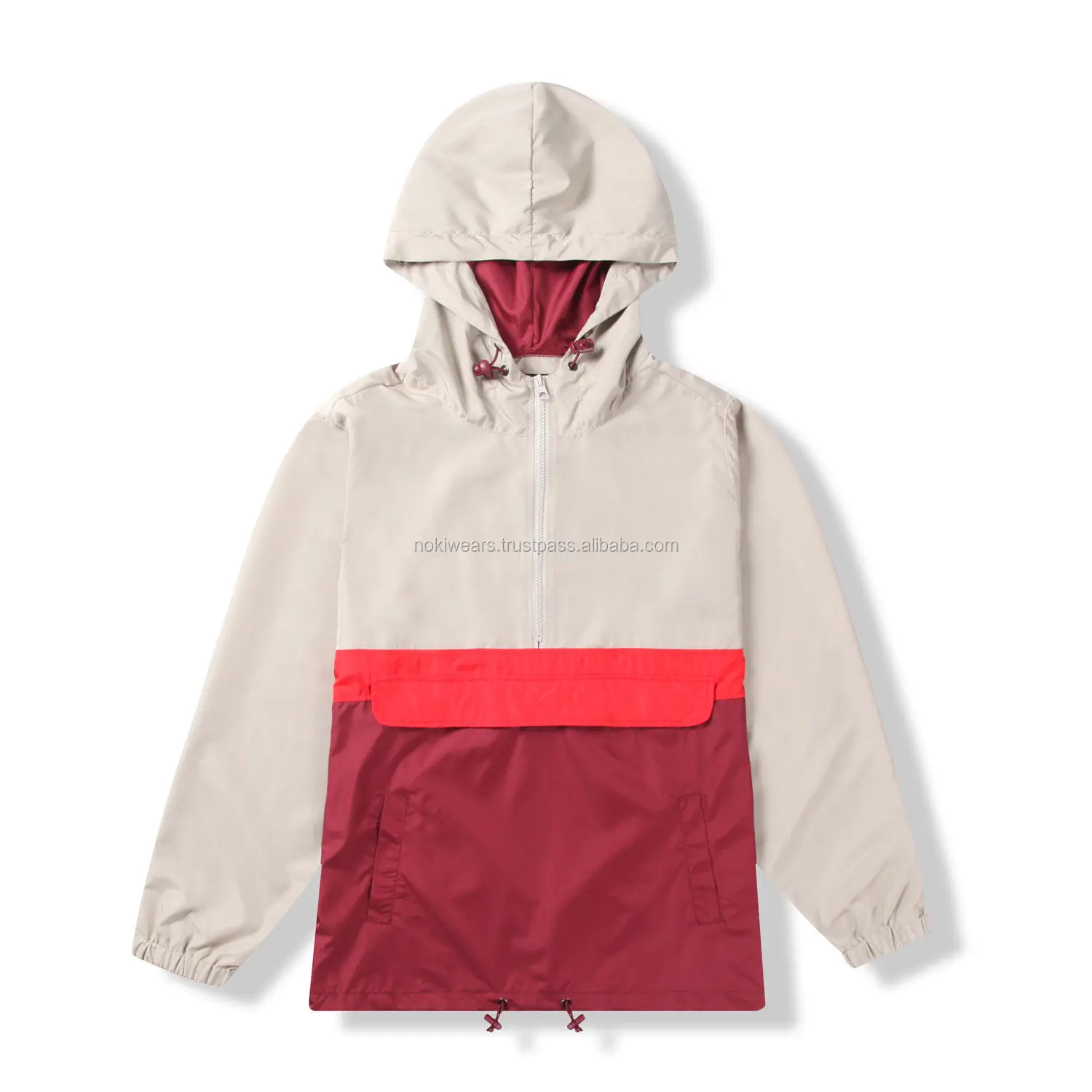 Hot Selling Color Block Windbreaker Wholesale Women Windbreaker Anorak