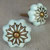 Vintage Ceramic Knobs Glass Cabinet Knobs Metal Drawer Knobs 2
