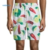MGOO lemon print men shorts for beach mint green swim trunks stylish mens bathing suits