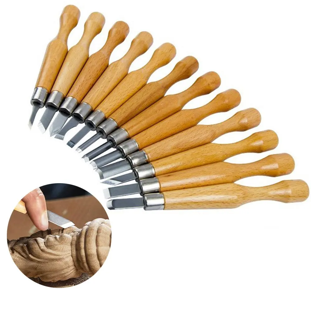 Buy Bocks 12 Sets Wood Carving Tools, SK7 Wood Carving Chisel Set with