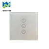 Eu zigbee 220v Electric Wifi phone control 3G wall glass touch power light switch with remote