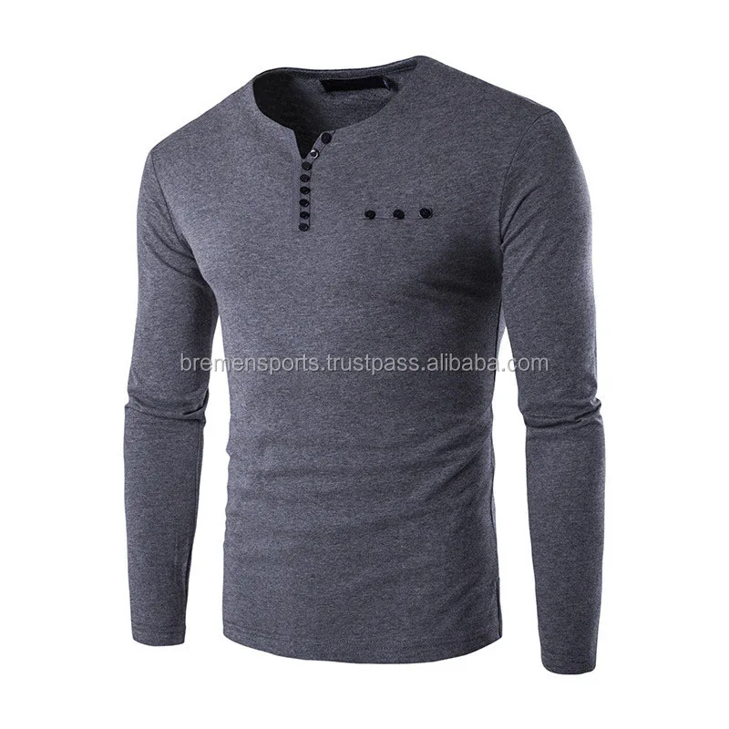 men v neck long sleeve t shirt