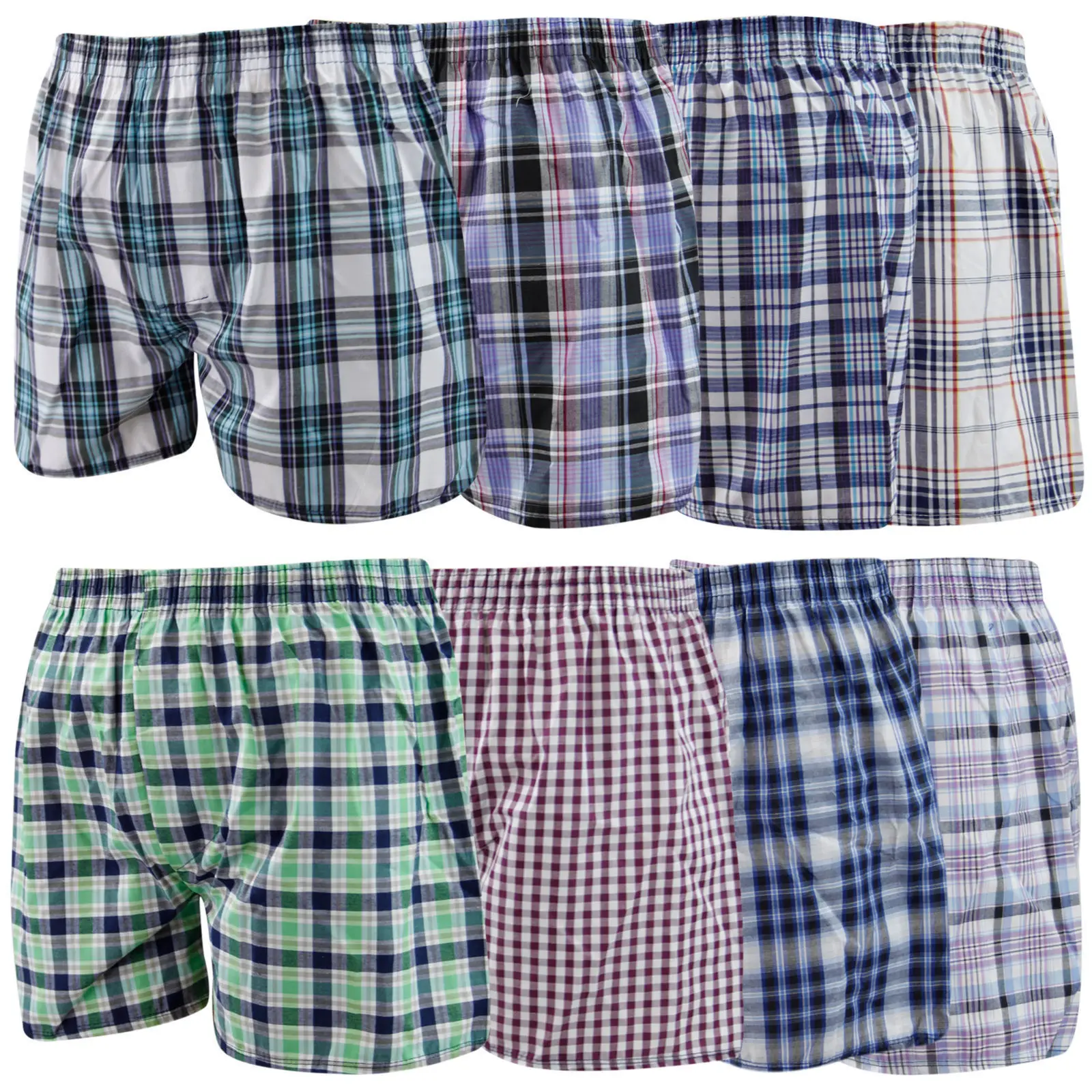 Cotton Woven Boxer,Cotton Shorts,Checkered Underwear For Men Size Small