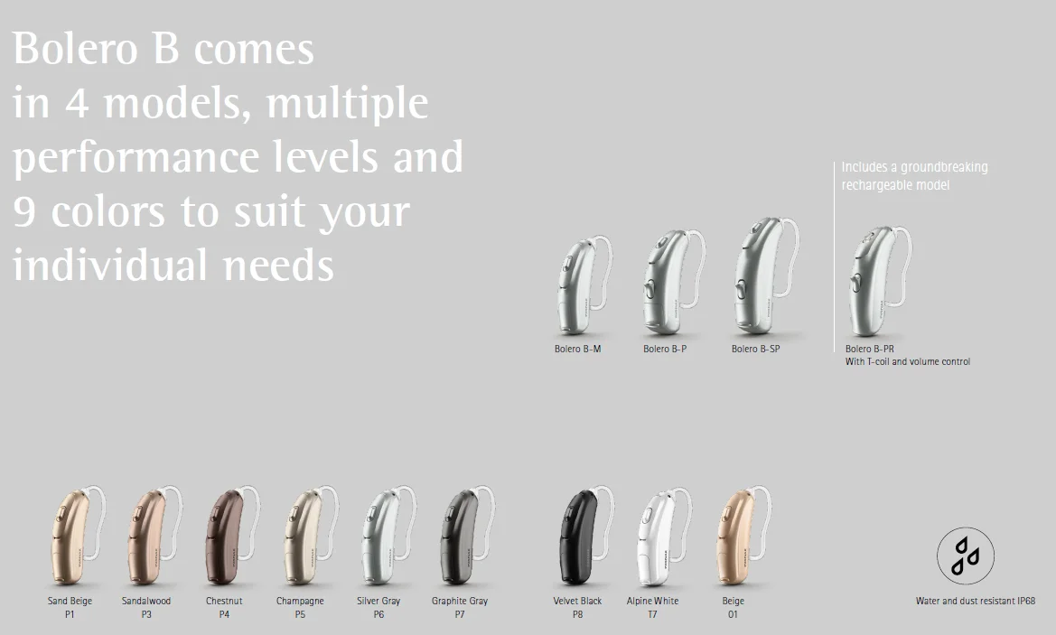 Phonak Hearing Aids Bolero B70-pr With Mini Charger With Wind Block ...