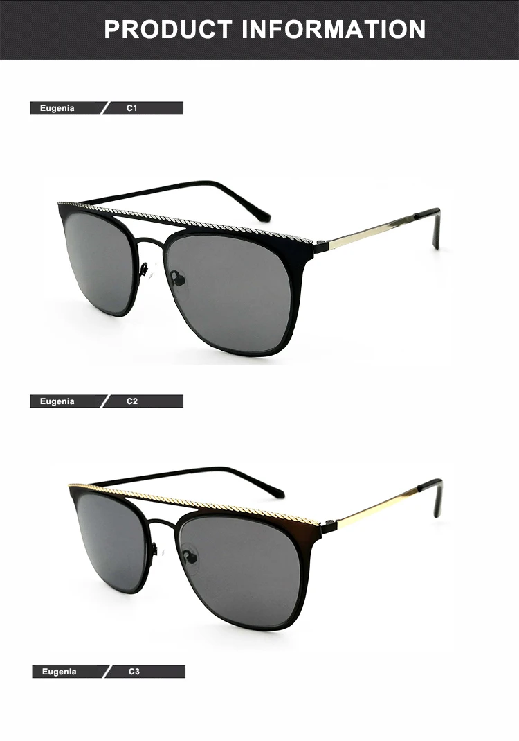 Eugenia black square sunglasses for Driving-5