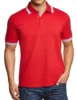 Red with White Tipped Men's Polo T-Shirt