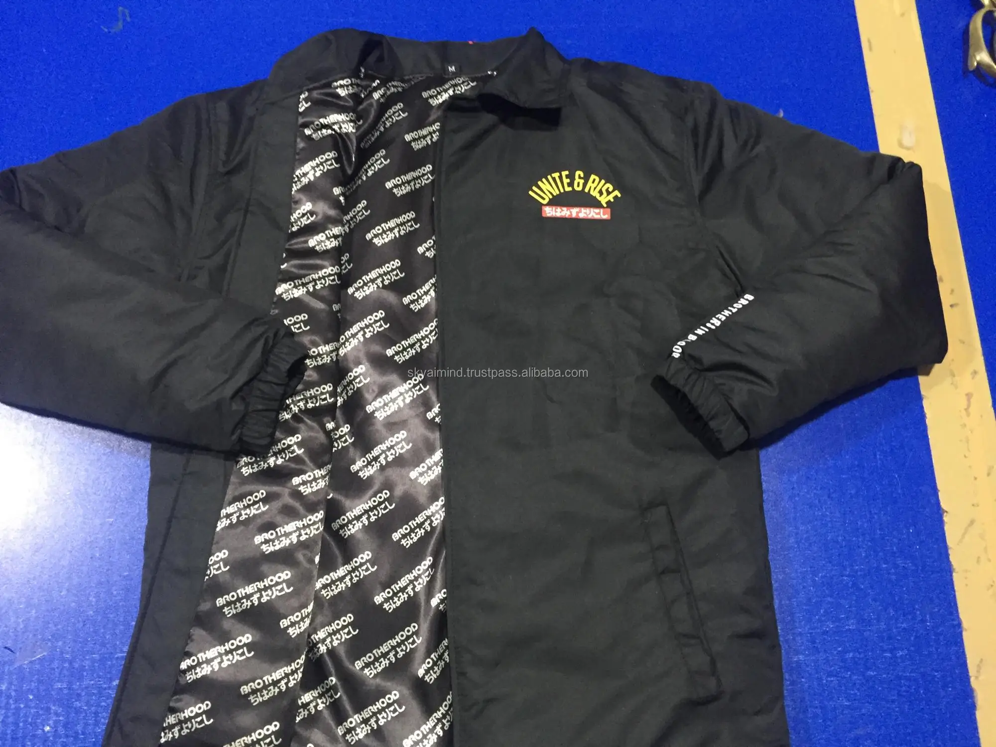 Fashion Cotton Fleece Varsity Jackets,Custom Made Leather Trim Cotton