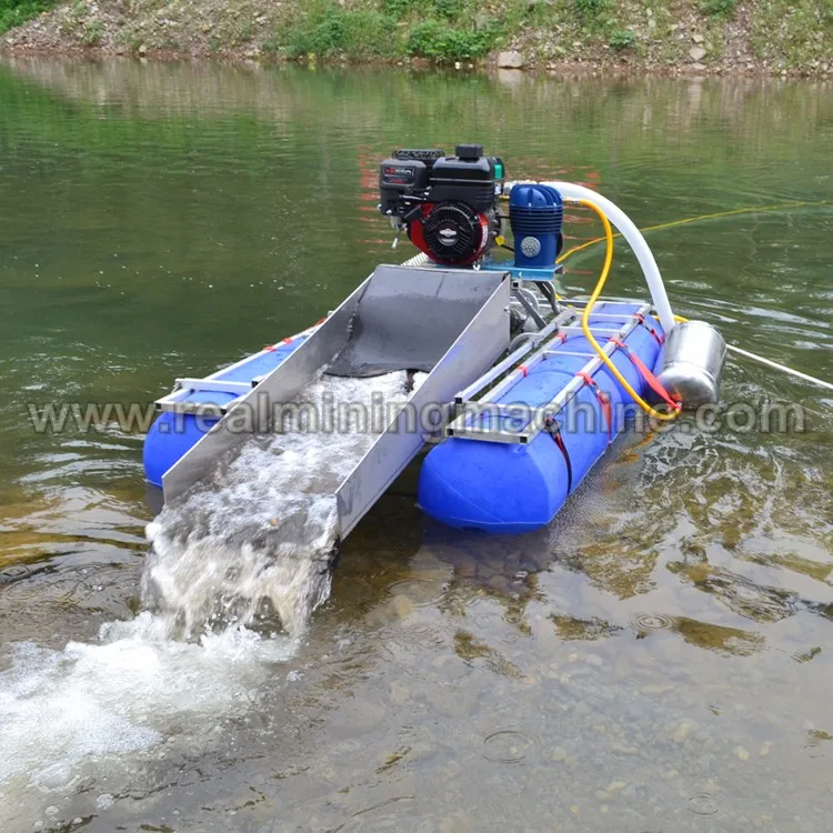small floating dredge