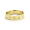 LOZRUNVE 925 Silver Star Pave Setting Gold Plated Wedding Ring