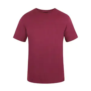 Slim Fit T-shirt Wholesale Men Mahroon Extended Short Sleeve Slim Fit T shirt Wholesale