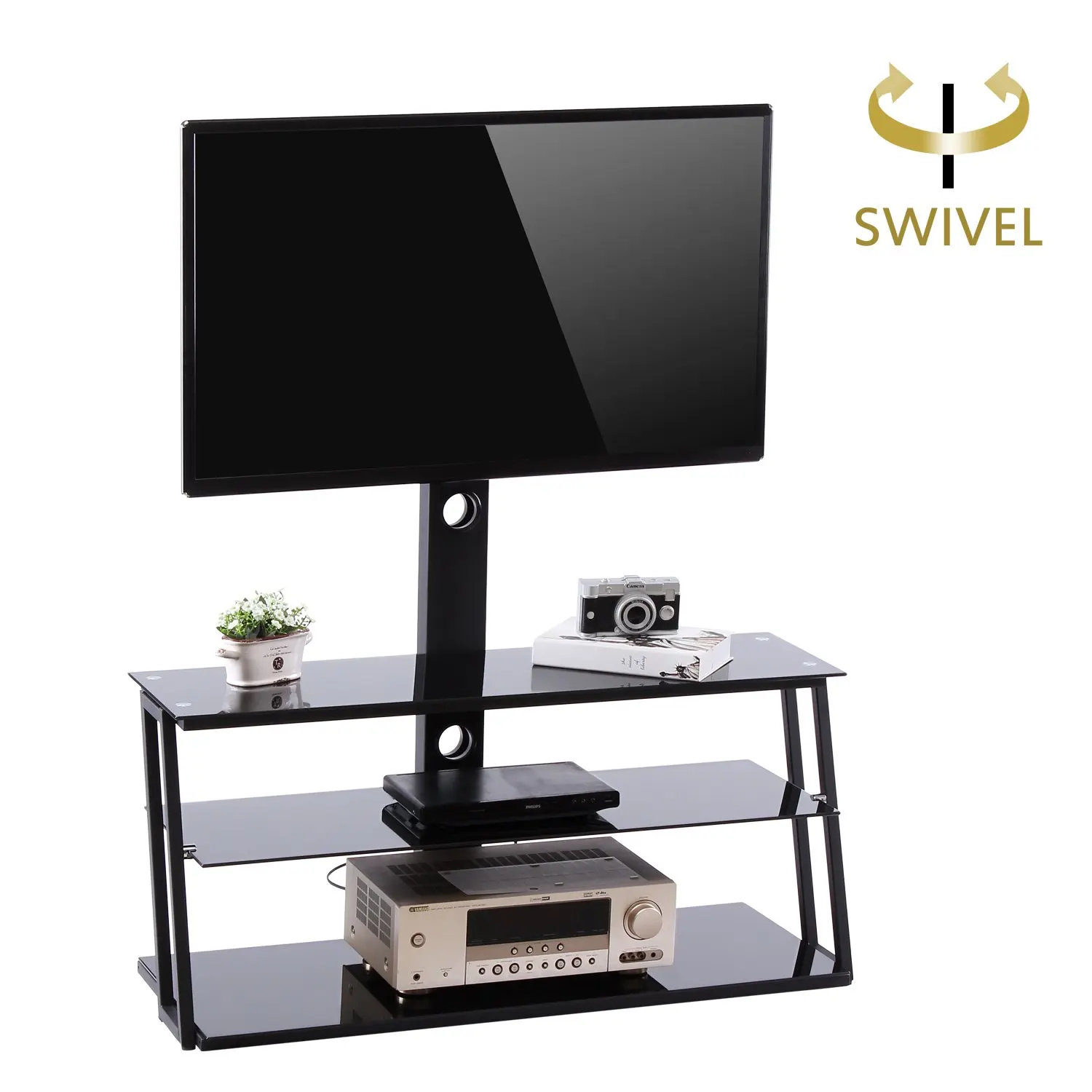 sanus curved tv stands with mount