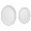 Easy Green Cheap Factory Price Oval 10 Sugarcane Color Paper Dinner Plate For Birthday Party Dinner