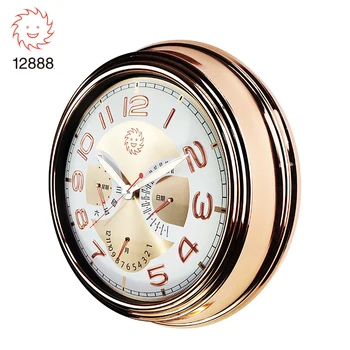 Large Aluminum Decorative Wall Clock With Day Of The Week Date And