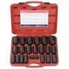 GENIUS 21pcs 3/4" Dr. Metric Deep Impact Socket Set