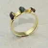 Natural Rough Stone Ring Garnet,Blue Sapphire, Ruby Ring 24k Gold Plated Ring Jewelry