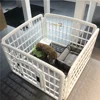 Wholesale Pet Furniture 4-Panel Puppy Small Portable Play Fence Plastic Dog Exercise Pen Pet Playpen with lockable pet door