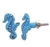 Blue Sea Horse Cheap Price ColourWash Cast Iron Funiture kitchen door cabinet drawer knobs & Handle [CIK 141]