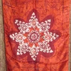 100% SILK BATIK ON LONG SCARF STOLE SCARF PAREO SARONG NECKERCHIEF