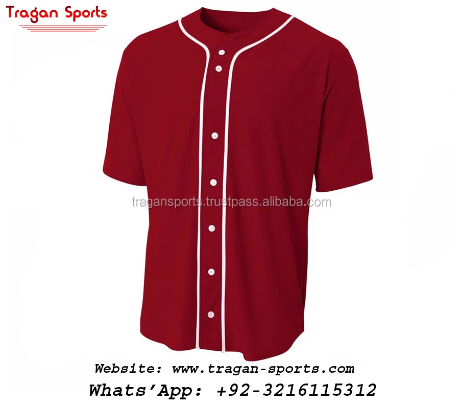 plain button up baseball jerseys