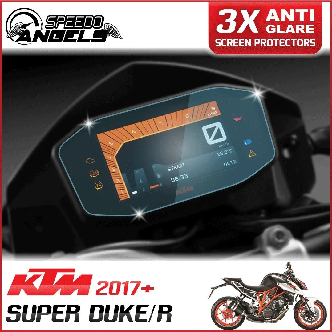2 x Ultra Clear Speedo Angels SAKT6NG2 Nano Glass Screen Protector for KTM 1290 Super Duke R 2017+