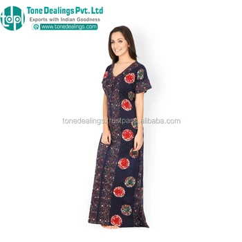 cotton nighty neck designs