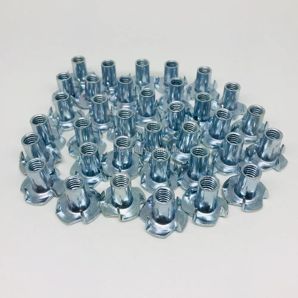 M6 M8 T Nuts With 4 Prongs Buy T Nuts,M6 Insert Nut,M6 T Nut Product