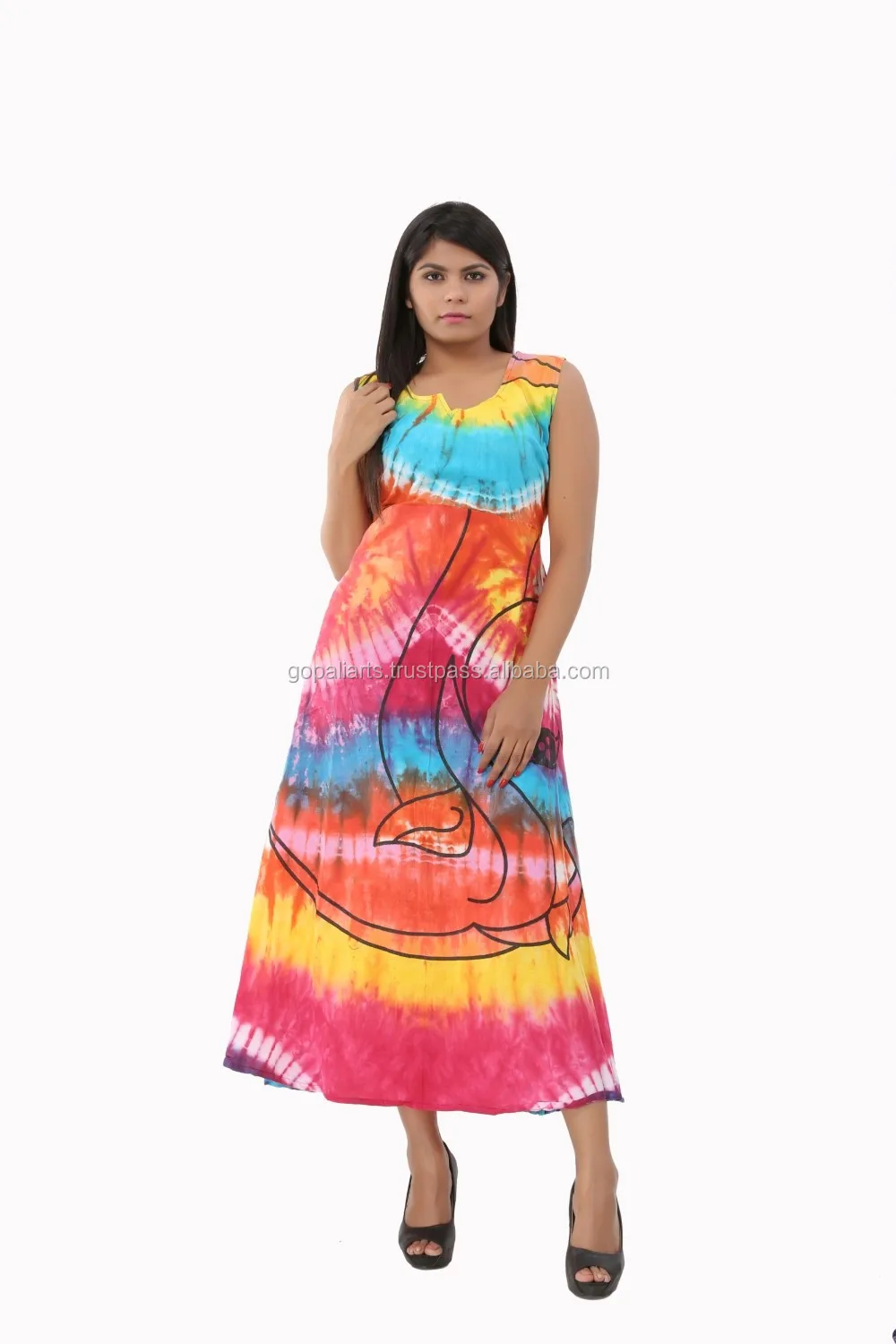 Ethnic Indian Dress Women Clothes Tie Dye Cotton Tunic One Piece Gypsy Mandala Hippie Traditional Wear Gown Buy Indian Dress Women Clothes Tie Dye Cotton Tunic One Piece Hippie Traditional Wear Gown Product