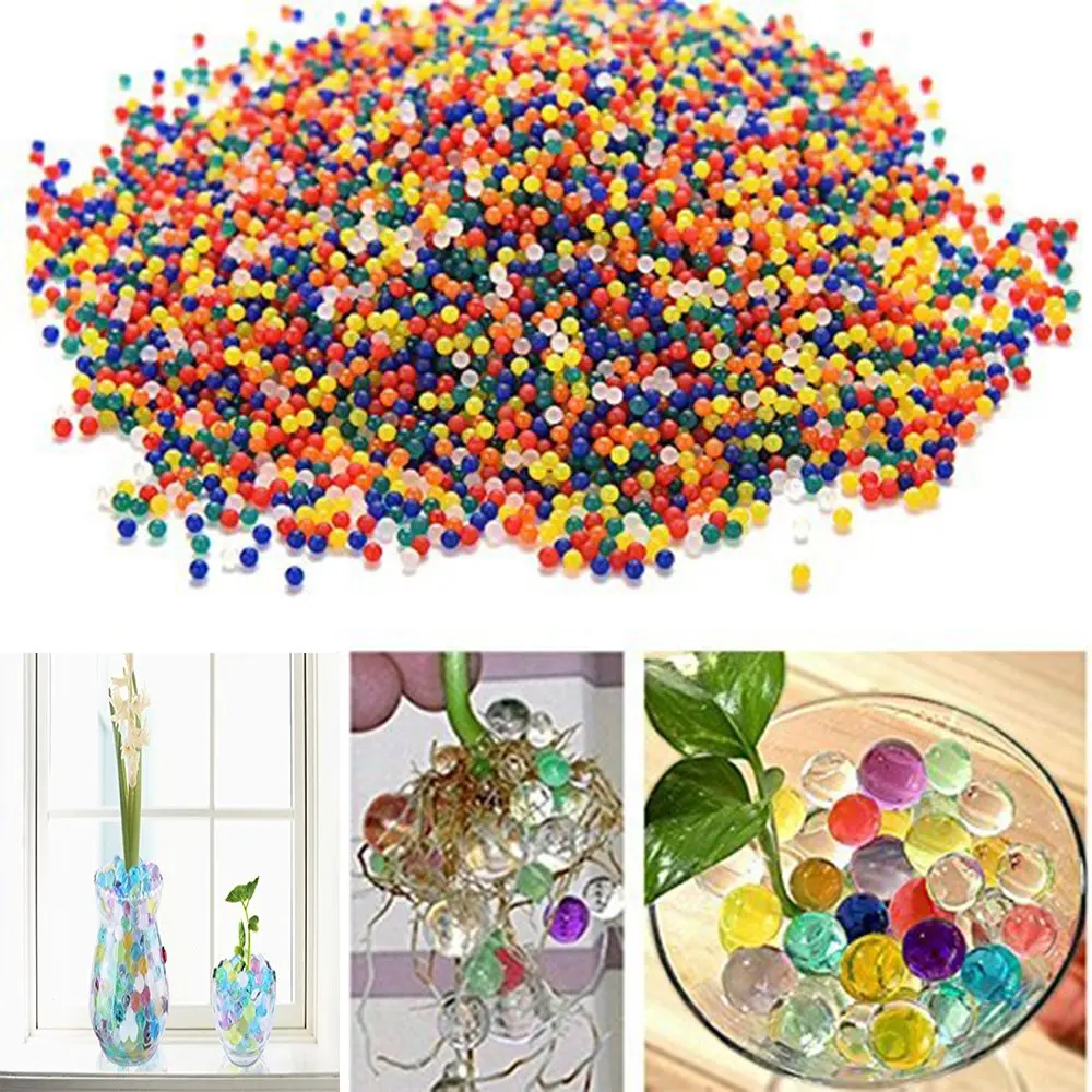 AILUKI Water BeadsNon-Toxic 35000 PCS Large Size Water Gel Beads Toys with 1 Scoop 2 Tweezer 1 Spoon for Kids Sensory PlayVase Filler and Decoration