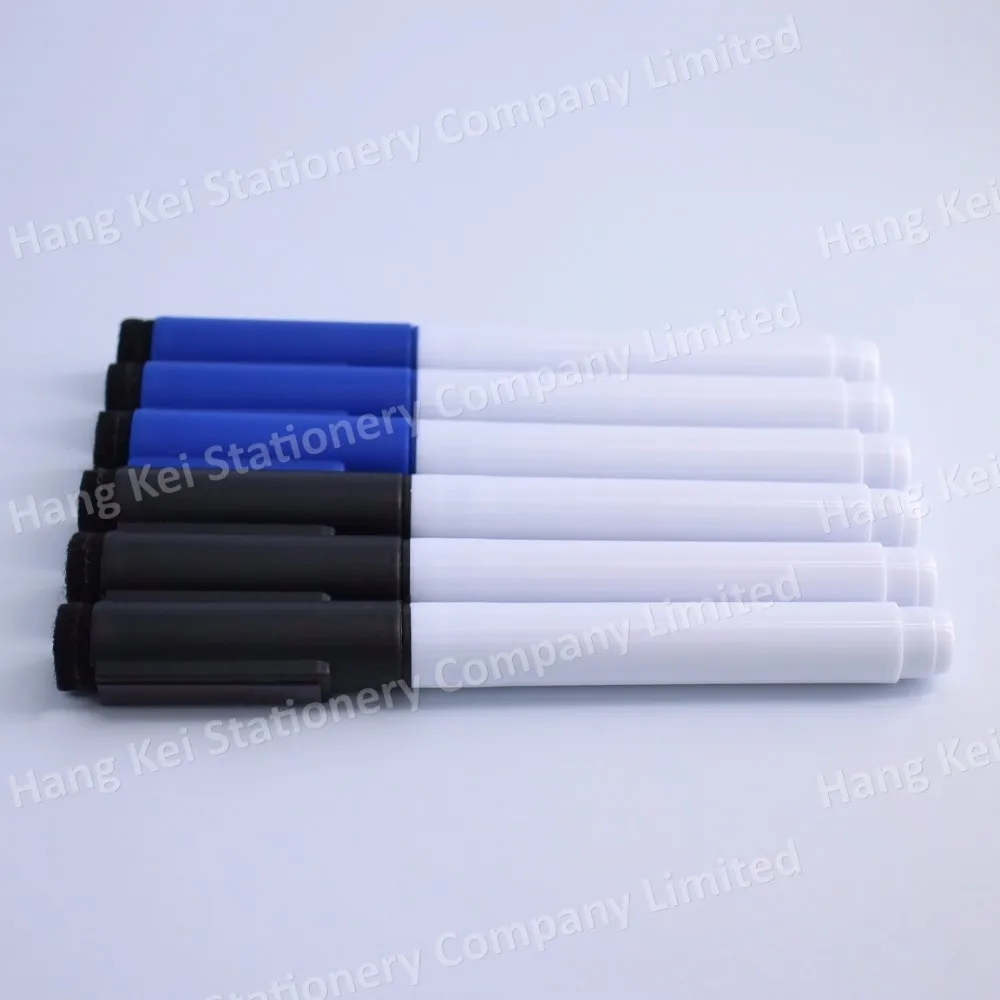 Easy wipe dry erase colored ink promotional whiteboard marker with clip