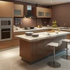 China manufacturer fashionable kitchen cabinet kitchen cabinet with decorative patterns laminate kitchen cabinet